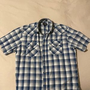 Pendleton short sleeve snap button down